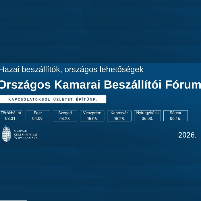 Közép-dunántúli Beszállítói Fórum - Veszprém 2026. május 6.