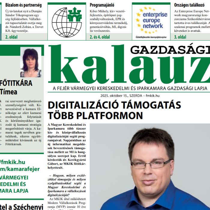 Megjelent a Gazdasági Kalauz októberi száma