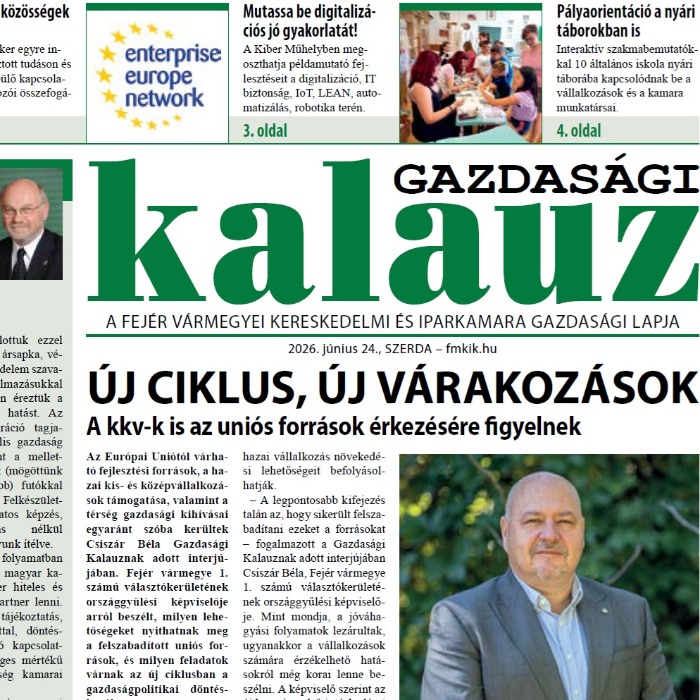 Megjelent a Gazdasági Kalauz júniusi száma