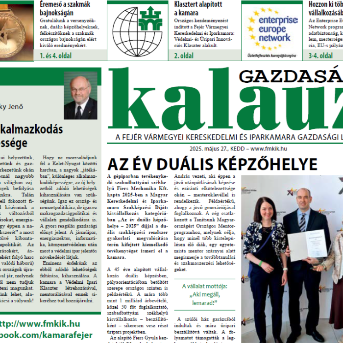 Megjelent a Gazdasági Kalauz májusi száma