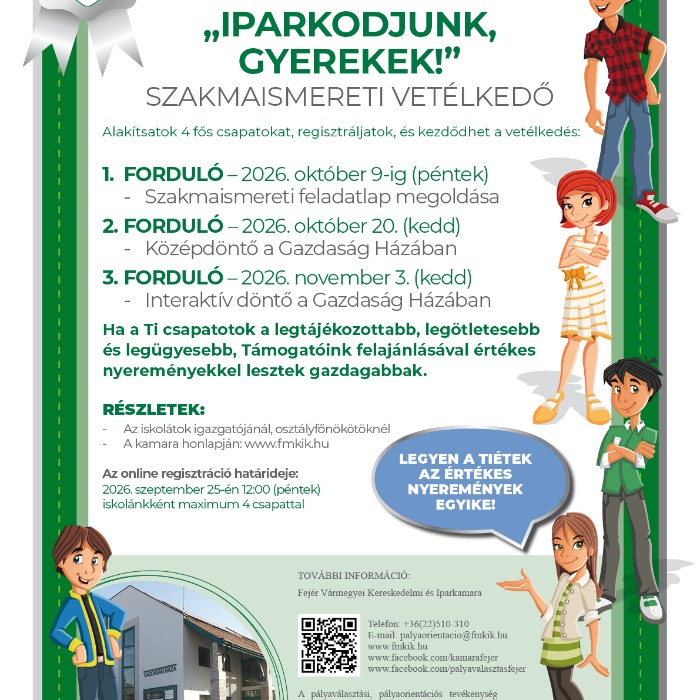 „XIII. Iparkodjunk, Gyerekek!” szakmaismereti vetélkedő a kamarában