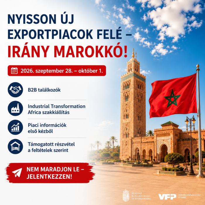 Üzleti delegáció Marokkóba az Industrial Transformation Africa – Casablanca – 2026.09.28-10-01.